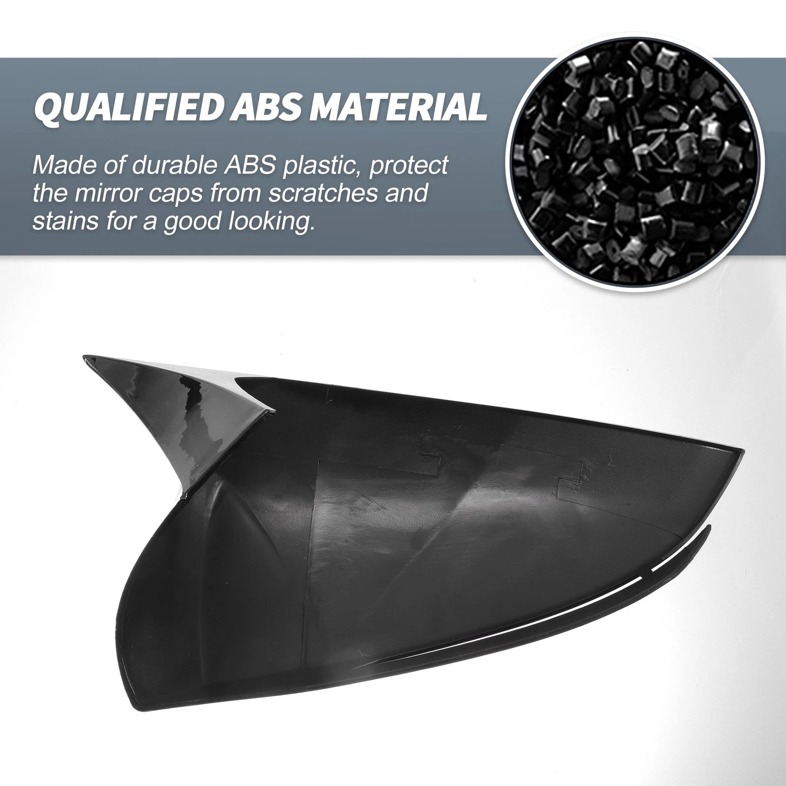 Pair Rearview Mirror Cover Overlay Gloss Black for Hyundai Tucson (2022–2024)