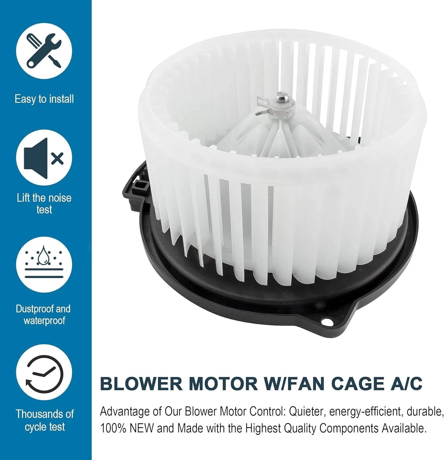 Blower Motor with Fan Cage for Chevy Silverado 2500HD (2007–2014)