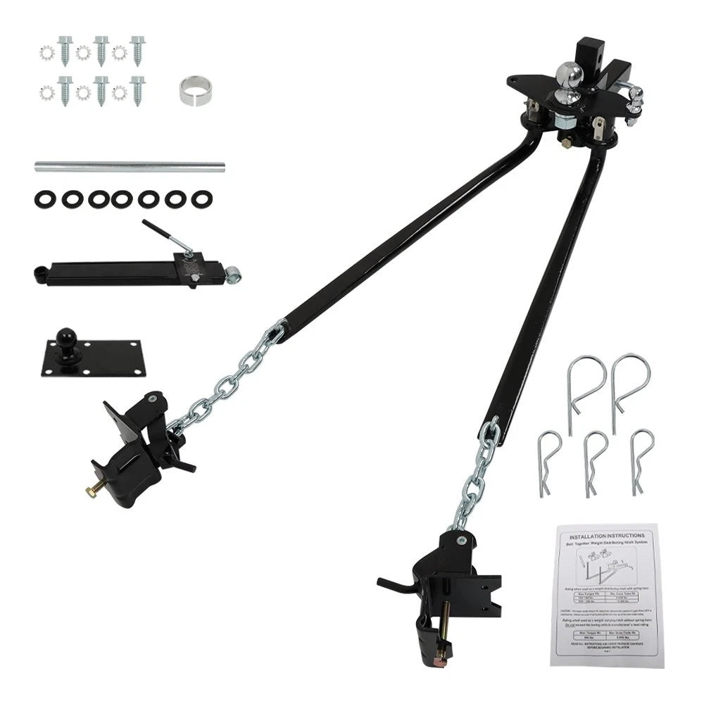 Husky Round Bar Weight Distribution Hitch 1200lb with Sway Control for