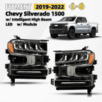 Full LED Headlight Set for Chevy Silverado 1500 (2019–2022) w/LED Signal