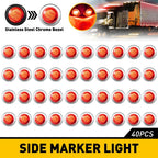40X LED Marker Lights for Trailer Truck RV Clearance (EXV)