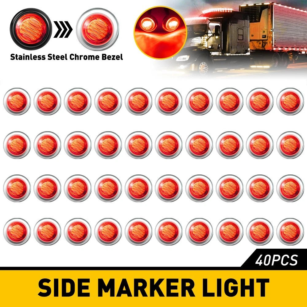 40X LED Marker Lights for Trailer Truck RV Clearance (EXV)