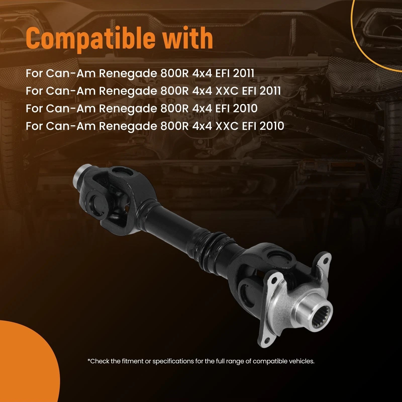 Propeller Drive Shaft Rear for Can-Am Renegade 500 2008-2009, 800 2007-2008