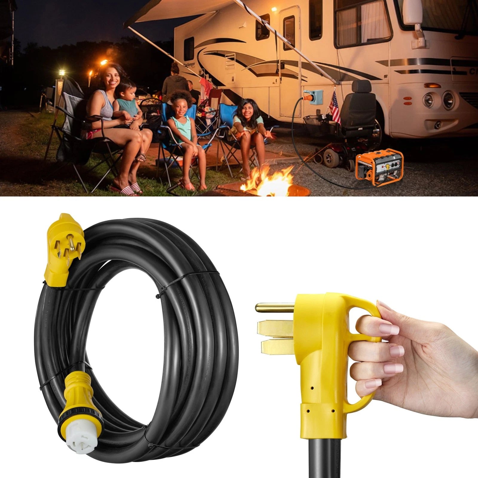 ETL Certified 30 Amp 20 FT RV Extension Cord for L14-30P (2010–2025)