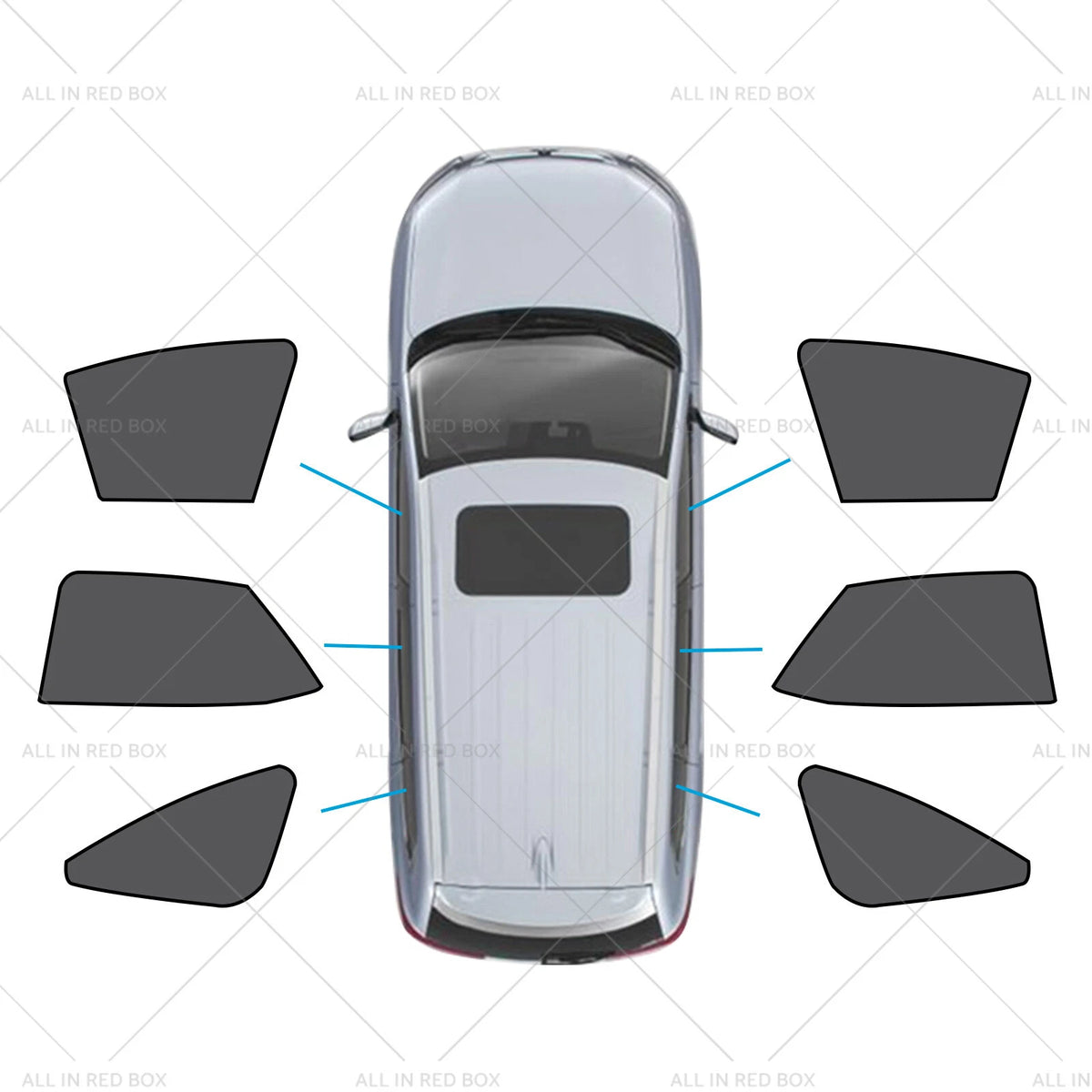 Set of 2 Magnetic Mesh Sun Blind Shades for Lexus NX (2022–2024)