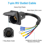 7 Pin Trailer Plug Wiring Harness Kit for Truck (Vehicle-Side)