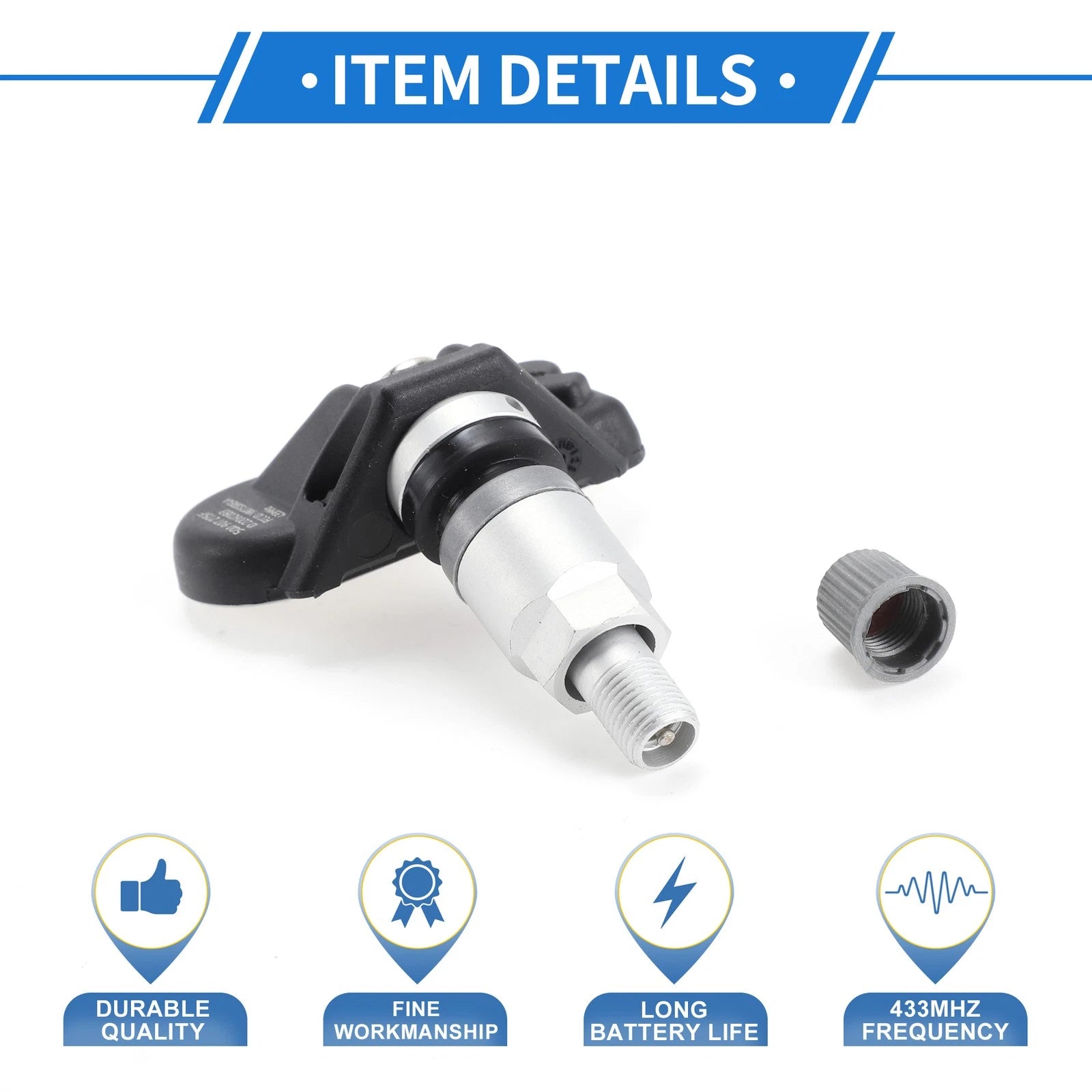 Tire Pressure Sensor 433MHz for Volkswagen Touareg (2015–2018) No.5Q0907275F
