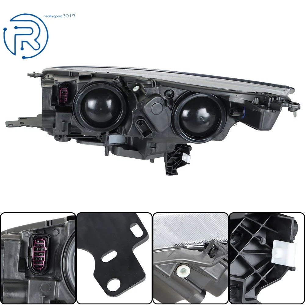 Right Passenger Side Halogen Chrome Headlight for Ford Escape (2017-2019)