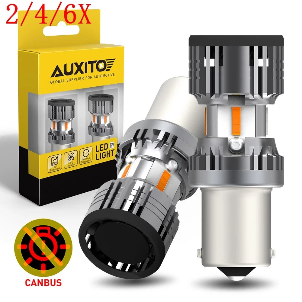 2X LED Turn Signal Light 7507 BAU15S PY21W Amber for Canbus Vehicles