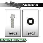 Set of 8 Body Side Door Hinges for Humvee M998