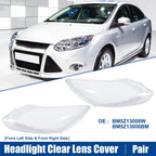 Pair Headlight Clear Lens Shell Cover for Ford Focus (2012–2014) No.BM5Z13008BM