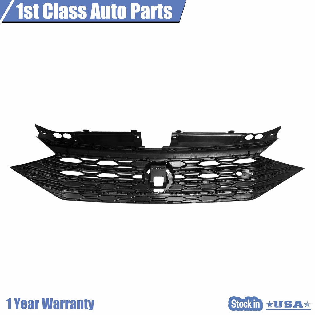 Matte Black ABS Plastic Bumper Grille for Volkswagen Jetta (2019–2020)