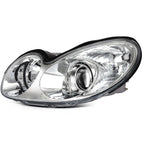 Headlight Assembly for Hyundai Sonata (2002–2005) Pair Chrome Housing Clear Lens