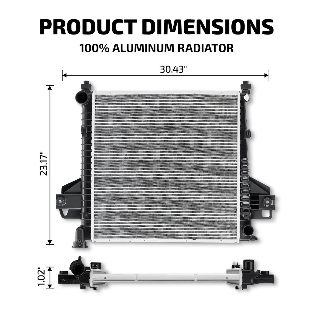 Aluminum Radiator Core for Jeep Liberty 3.7L V6 (2007) CU2975