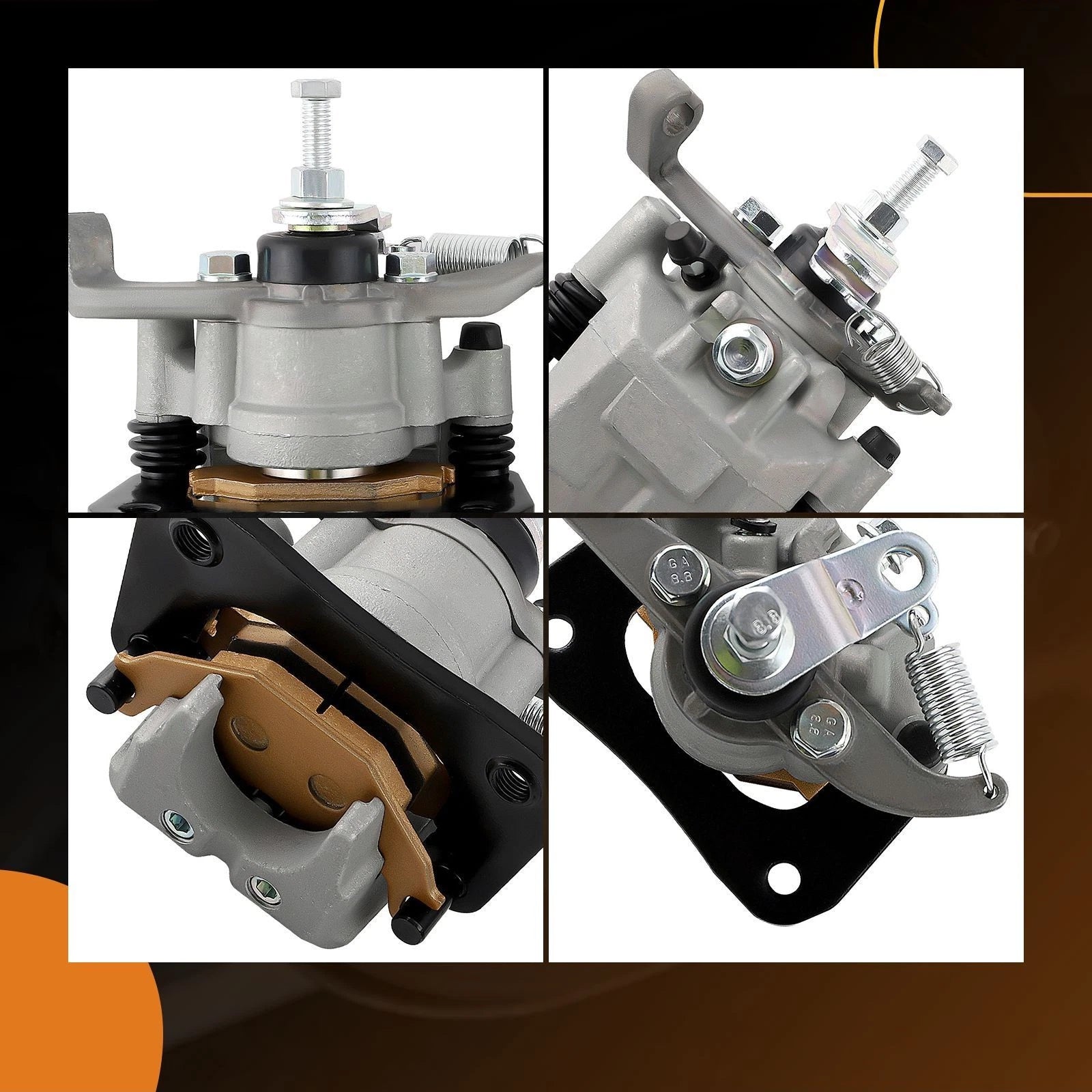 Rear Brake Calipers & Pads for Kawasaki Mule PRO DX DXT FX FXR FXT (2015–2023)
