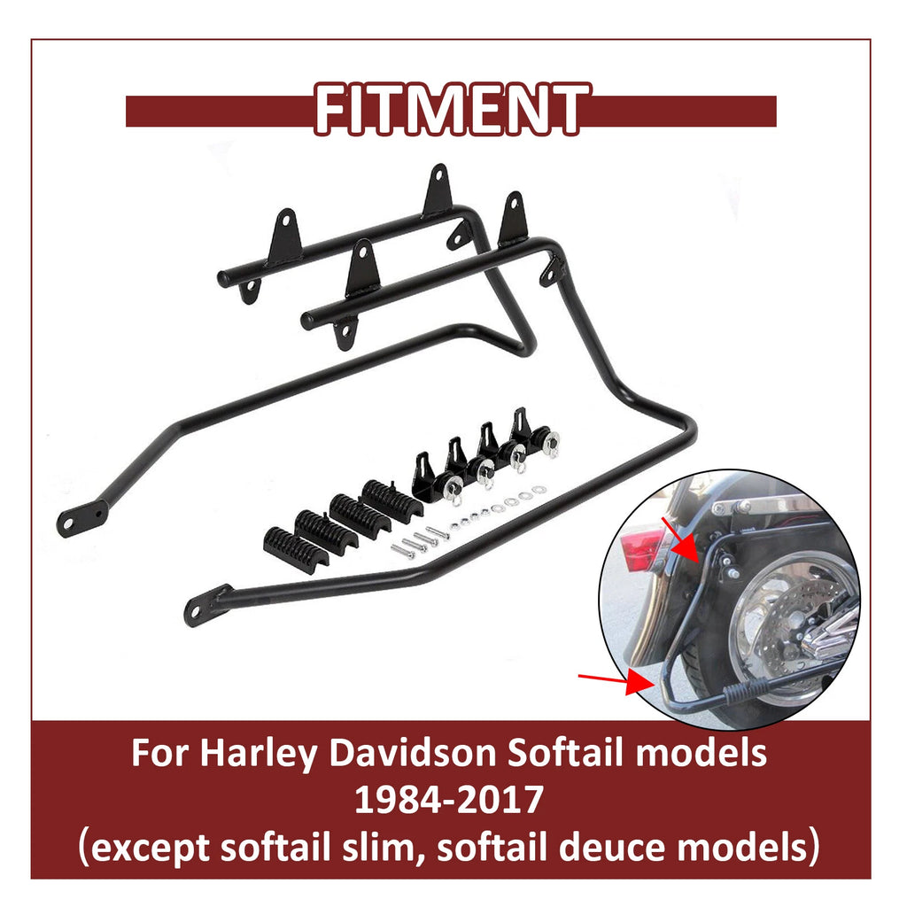 Saddlebag Conversion Bracket Hardware for Harley Softail Fatboy (1984–2017)