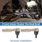 2X Front Outer Tie Rod End Links for Honda CR-V (2007–2011) No. 53540SWAA01