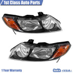 2X Halogen Headlight Assembly for Honda Civic (2006-2011)
