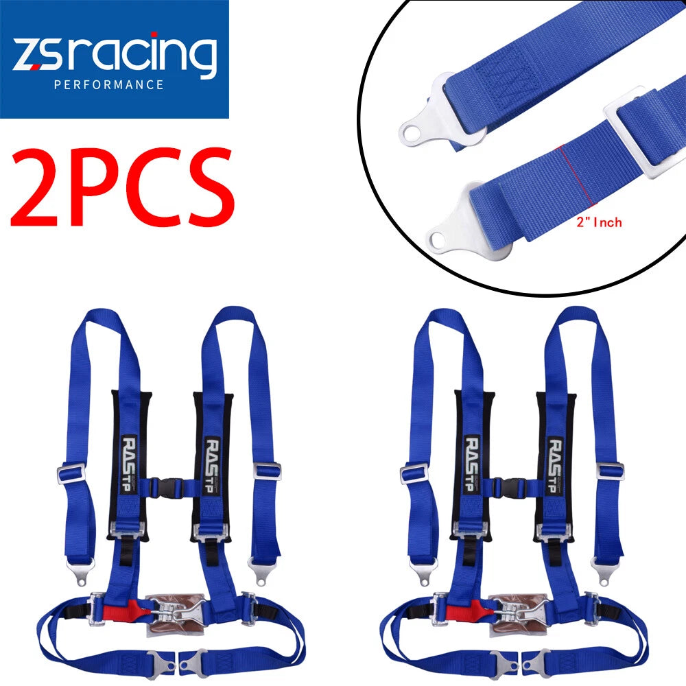 2 Inch Blue 4 Point Camlock Quick Release Racing Harness for Universal Fit