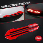 Red Reflective Rearview Mirror Stripe Warning Stickers for Cars (Universal)