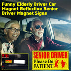 Reflective Senior Driver Car Magnet for Elderly Drivers (Yellow)