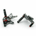 Rearset foot pegs for Kawasaki ZX-6R (2009–2020) - Gray