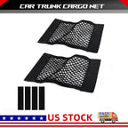 2 Pack Universal Mesh Cargo Net for Car Trunk Storage