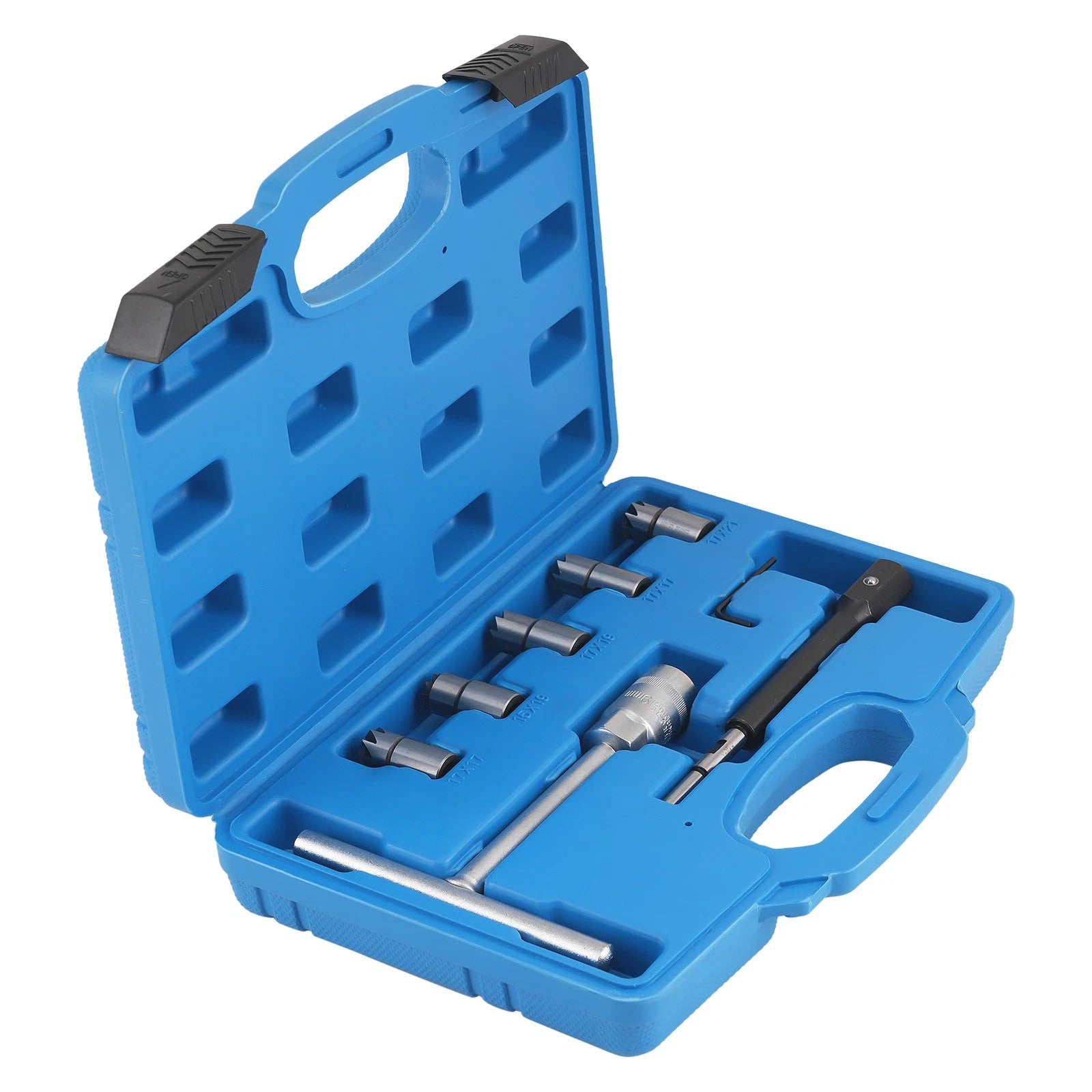 8pc Injector Cleaner Cutter Kit Re-Face Reamer Tool for Universal Use