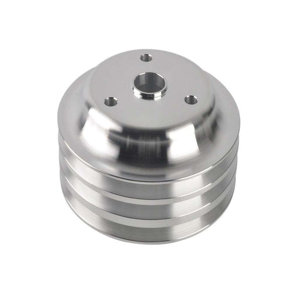 3 Groove Aluminum Crankshaft Pulley for Chevy SBC 350 (1970–1985)