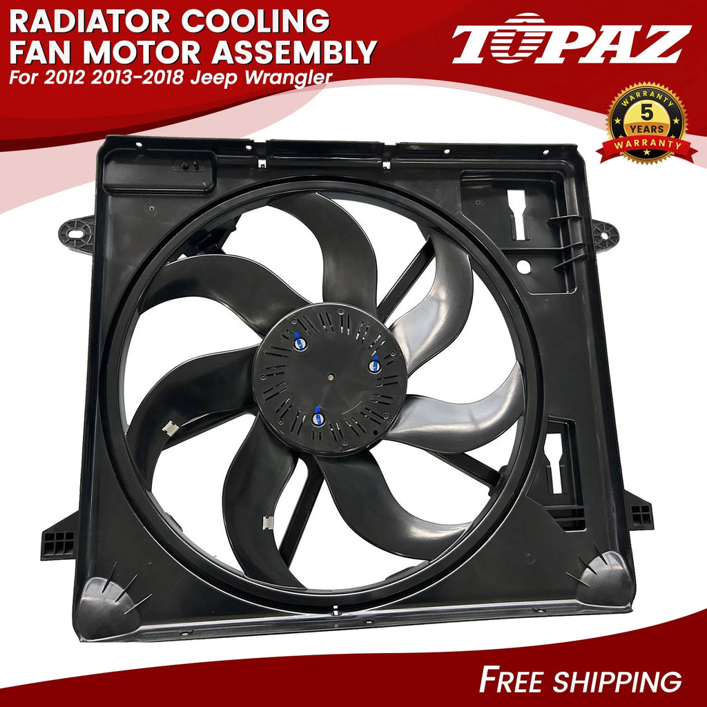 Radiator Cooling Fan Assembly for Jeep Wrangler (2012–2018)