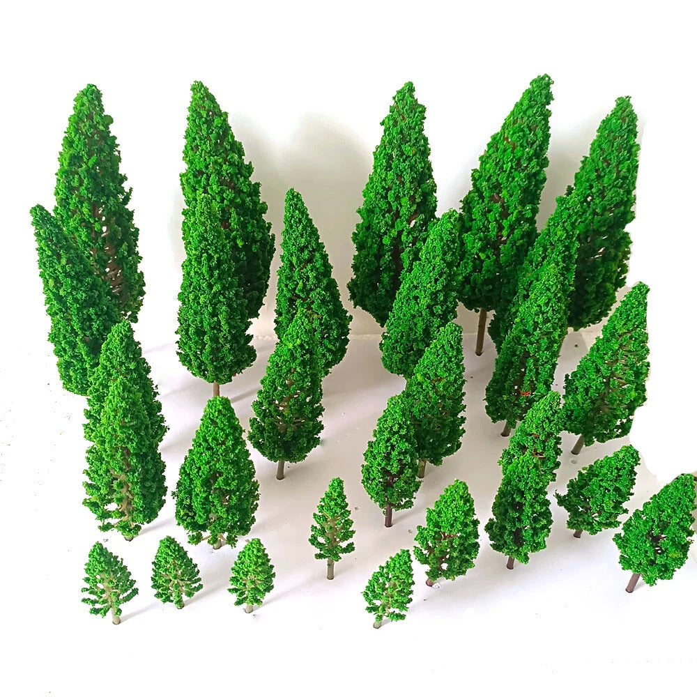 30Pcs Model Trees for Train Railroad Wargame Scenery Landscape