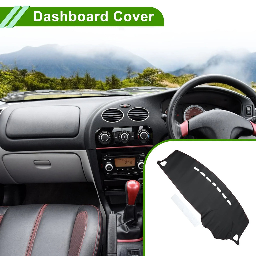 Dashboard Cover for Mitsubishi Lancer (2008–2017) Dash Mat Carpet Black Red