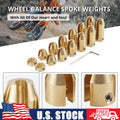 14pcs Motorcycle Brass Wheel Spoke Balance Weights Refill Kits Universal