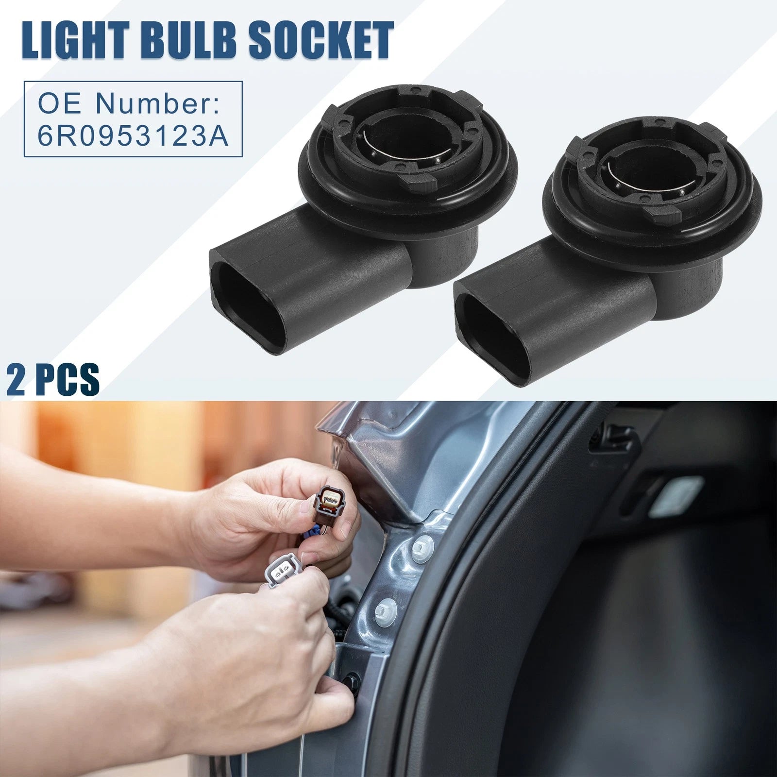 2X Light Bulb Socket No.6R0953123A for Skoda Roomster (2008–2015)