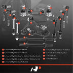 Set of 16 Front & Rear Pitman Idler Arm Sway Bar Tie Rod for Ford Lincoln