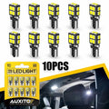 2X T10 LED License Plate Light Bulbs for AUXITO (168, 2825, 194, W5W)