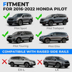 Set of 2 Roof Rack Cross Bars for Honda Pilot (2016–2022) Aluminum