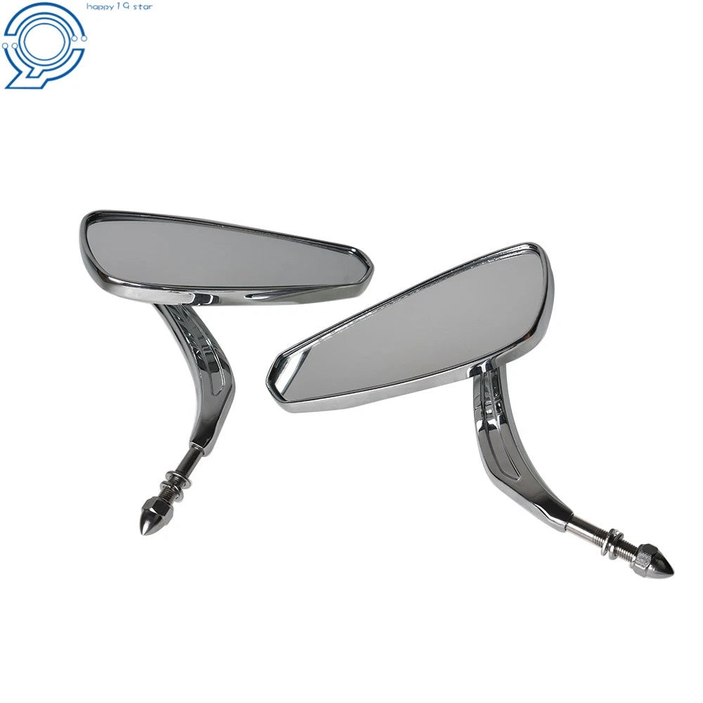 Chrome Rear View Side Mirrors for Breakout Wide Glide
