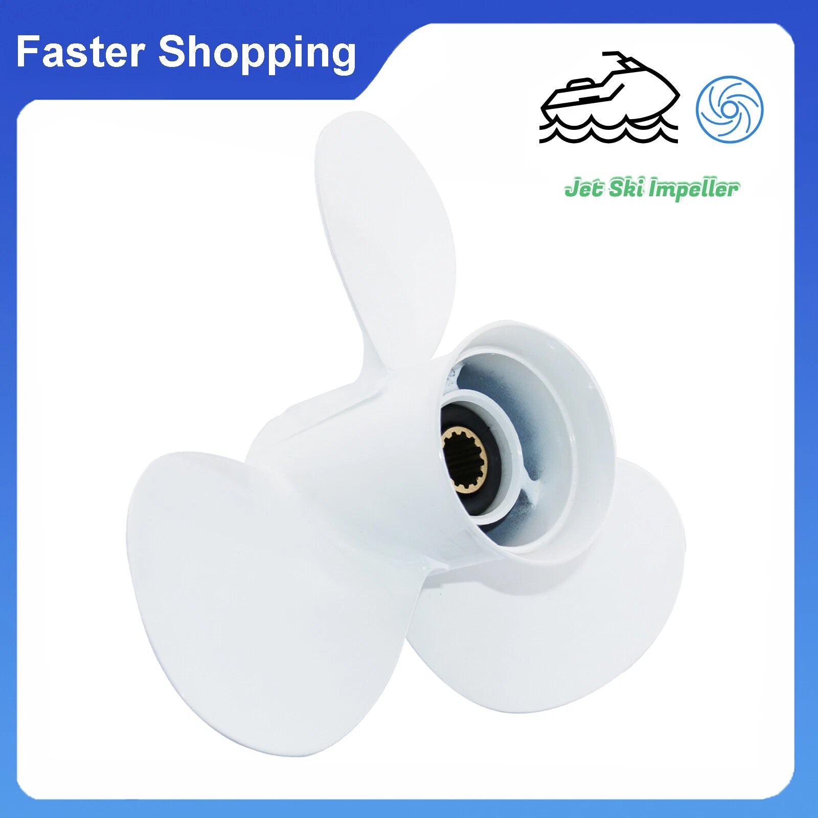 Aluminum Outboard Propeller 11-3/4"x10" for Yamaha 25-60HP (RH, 13 Spline)