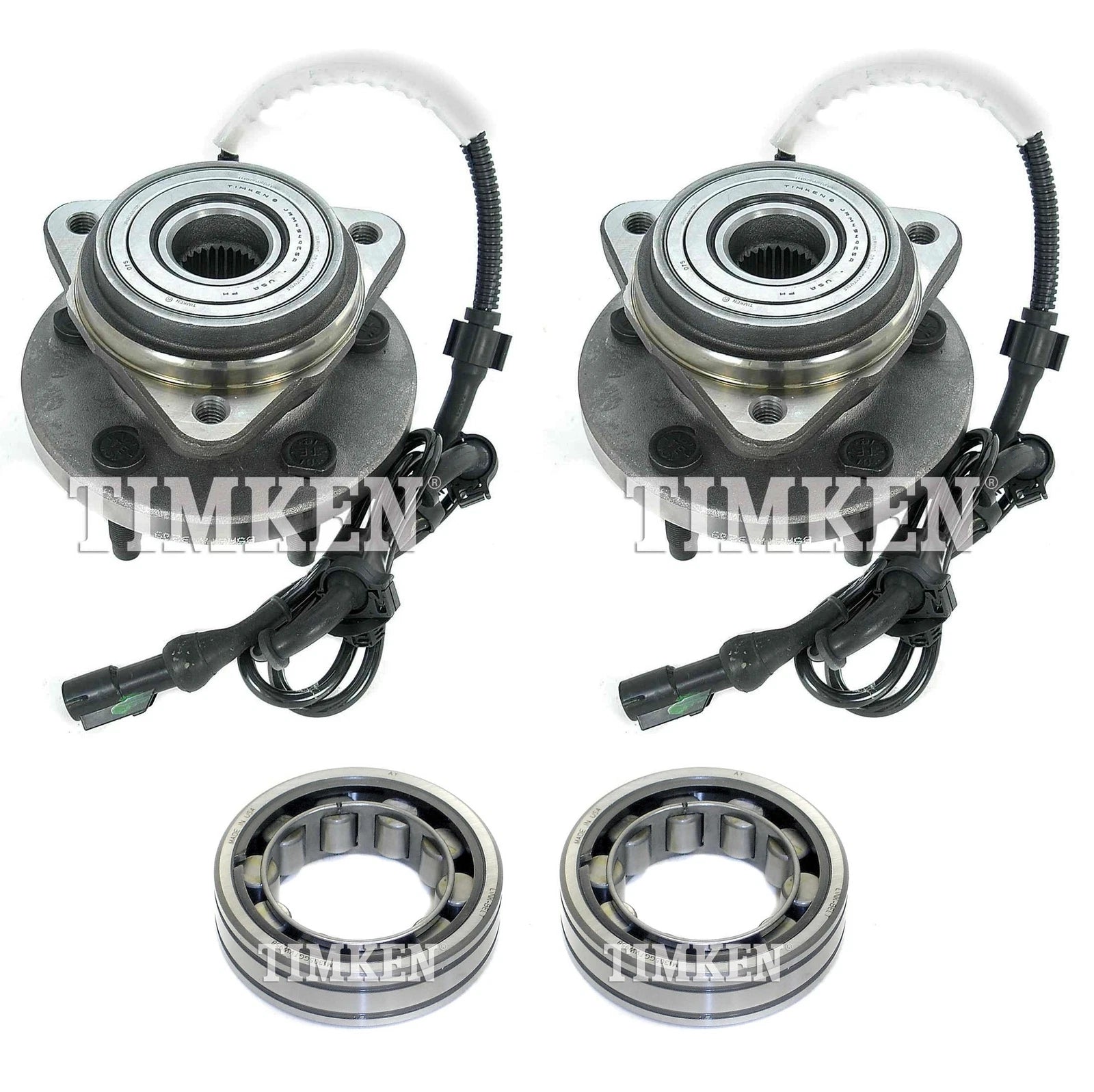 Front and Rear Wheel Bearings & Hubs Kit for Ford Ranger 4WD (2010)