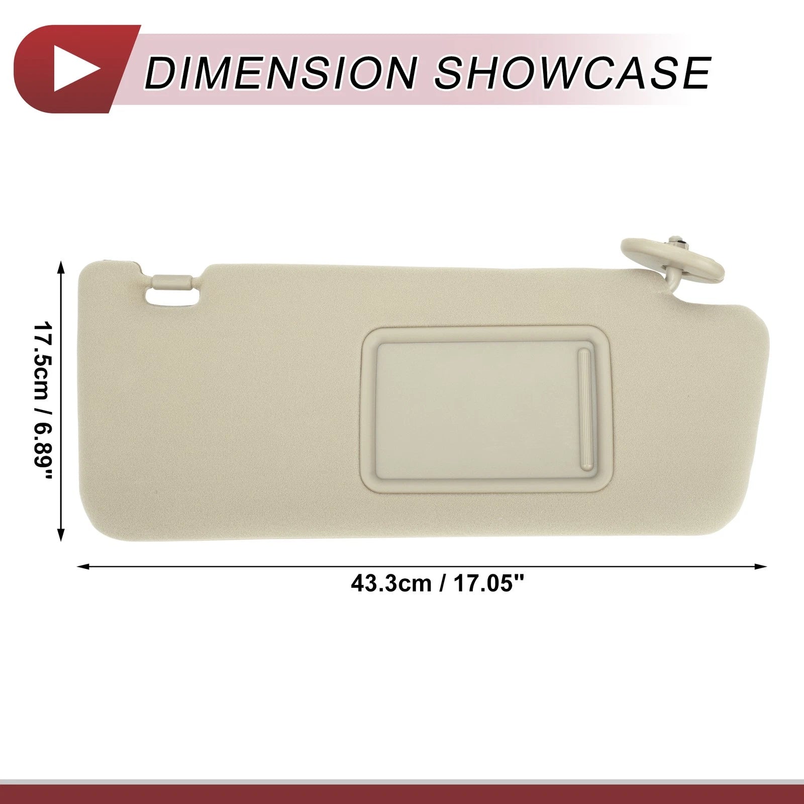 Sun Visor No.74310-04081-E0 for Toyota Tacoma (2005–2008) Right Side