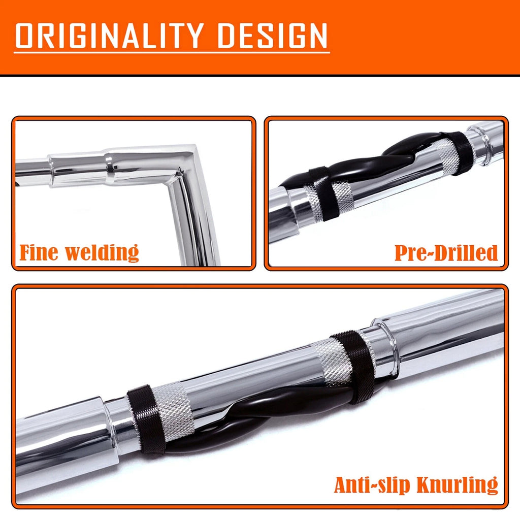 12" Prewired Pre-Drilled Ape Hanger Handlebar for Harley Road King FLHR (2014–2015)