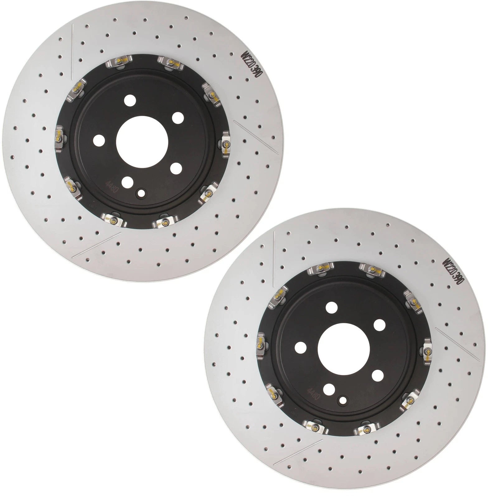 2X Brembo Front Drilled Slotted 390mm Brake Disc Rotors for C215 W220