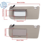 Left Driver Sun Visor for Nissan Altima (2019-2024) Beige with Light Mirror