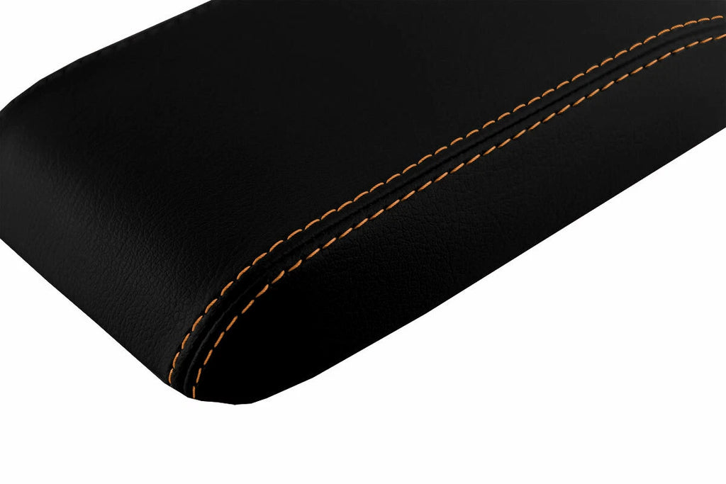 Leather Console Lid Armrest Cover for Honda Prelude (1997–2001) Orange Stitch
