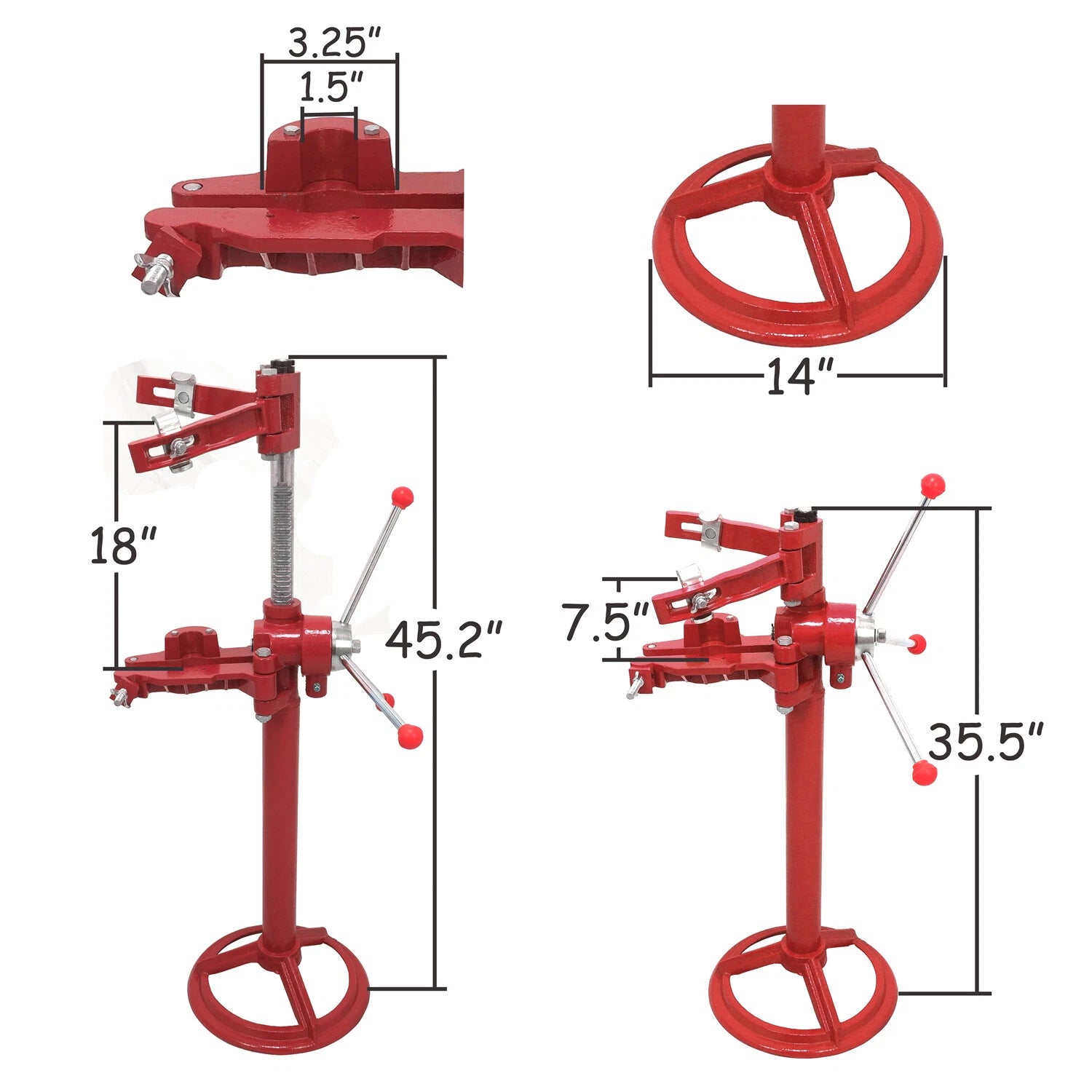 2X Hand Operated Strut Coil Spring Compressors Auto Tools
