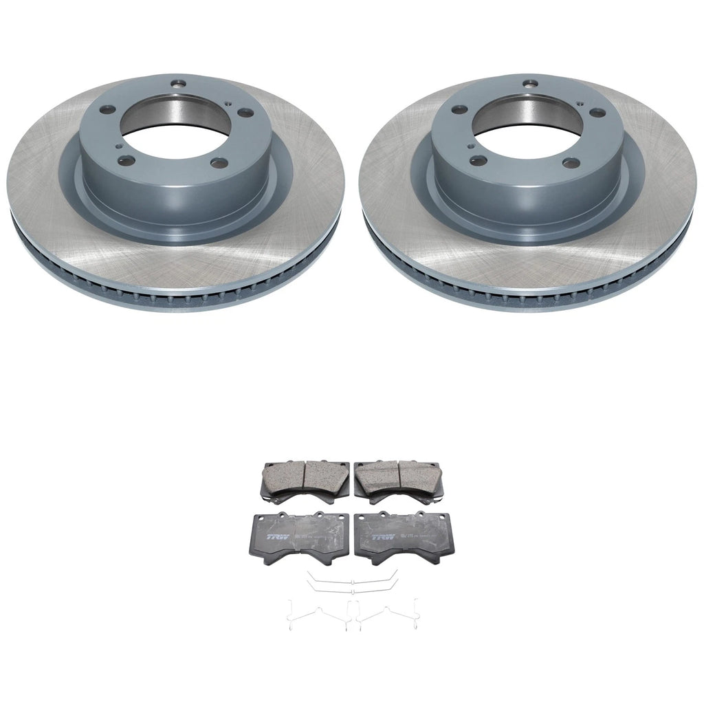 DuraGo Front Rotors & TRW Pro Ceramic Brake Pads Kit for LX570 Sequoia Tundra (2007–2021)