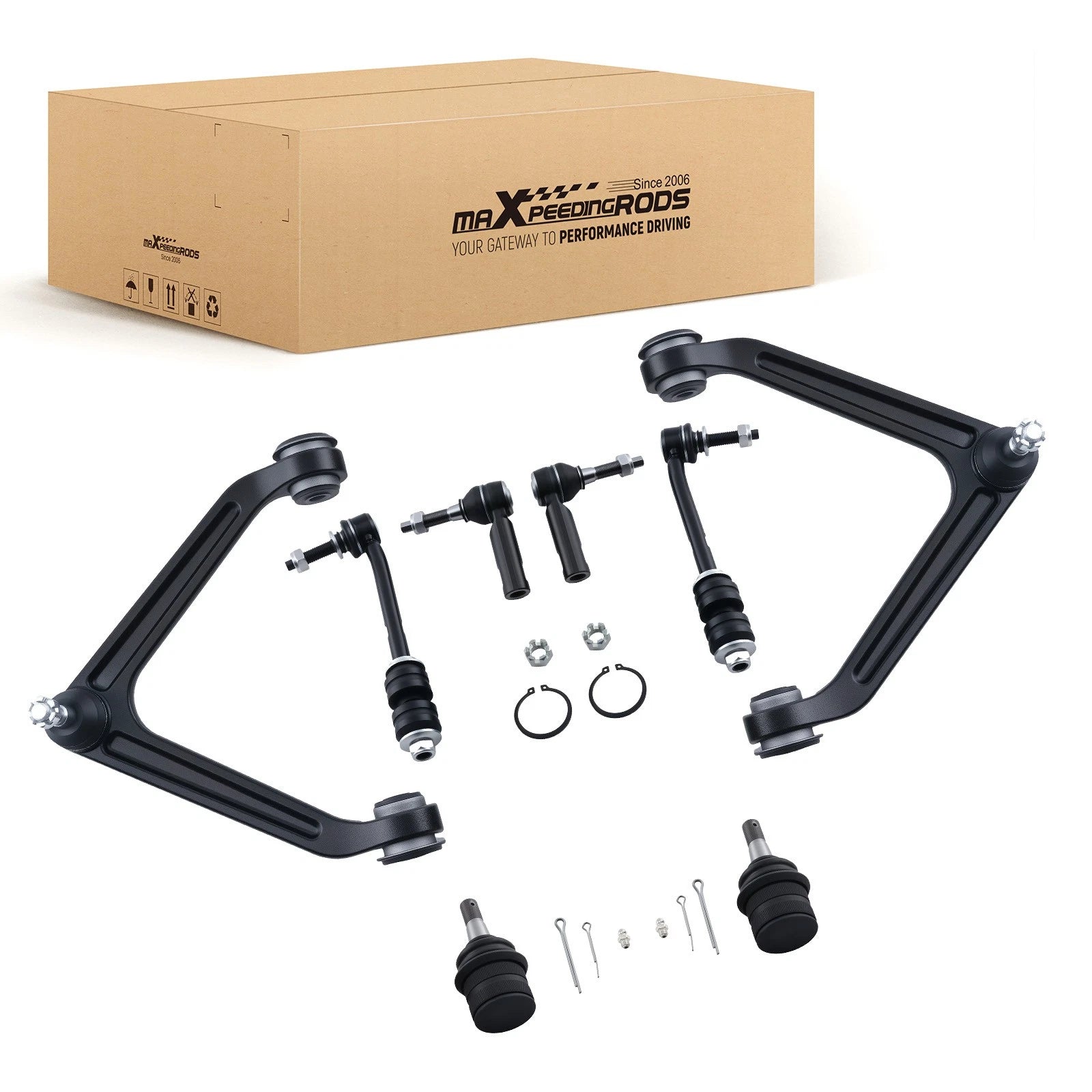8pc Front Upper Control Arms Ball Joints Sway Bars for Dodge Aspen Durango (2004–2006)