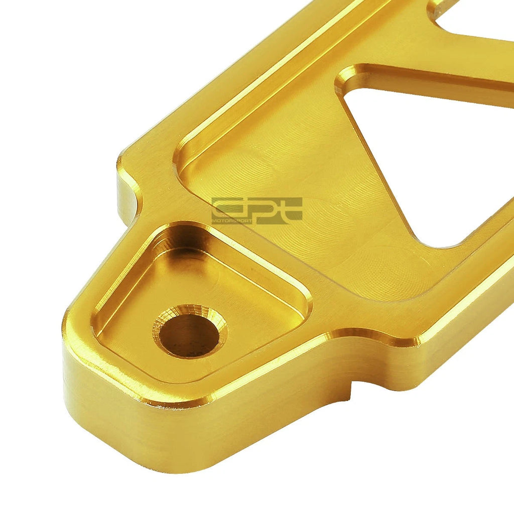 Gold Aluminum Battery Tie Down Mount Bracket Kit for Auto Car (170MM/145MM)
