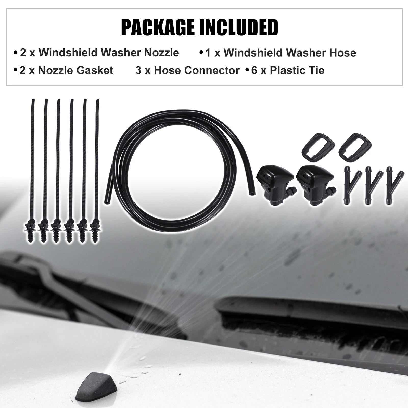 Windshield Washer Nozzle Spray Kit No. 85381AE020 for Toyota Sienna (2011–2020)